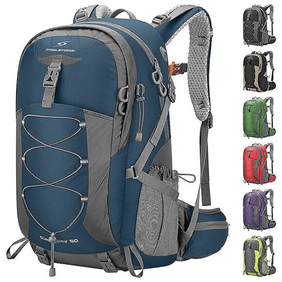 Hiking Backpack,Camping Backpack,50L Waterproof Hiking Daypack 50l Blue